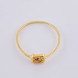 Anillo Cuadro Triqui 0.95 g / T8 Oro Amarillo 18K