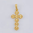 Dije Cruz Trebol 2.6 g / 3.5 cm Oro Amarillo 18K