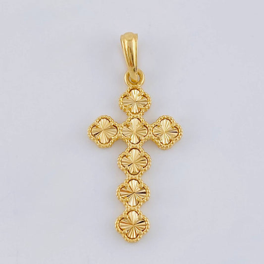 Dije Cruz Trebol 2.6 g / 3.5 cm Oro Amarillo 18K