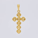 Dije Cruz Trebol 2.6 g / 3.5 cm Oro Amarillo 18K