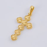 Dije Cruz Trebol 2.6 g / 3.5 cm Oro Amarillo 18K