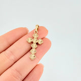 Dije Cruz Trebol 2.6 g / 3.5 cm Oro Amarillo 18K