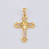 Dije Cruz Trebol Filigrama 3.7 g / 4.3 cm Oro Amarillo 18K