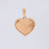 Dije Corazón Interior Diamantado 2.4 g / 2.5 cm Oro Rosa 18K