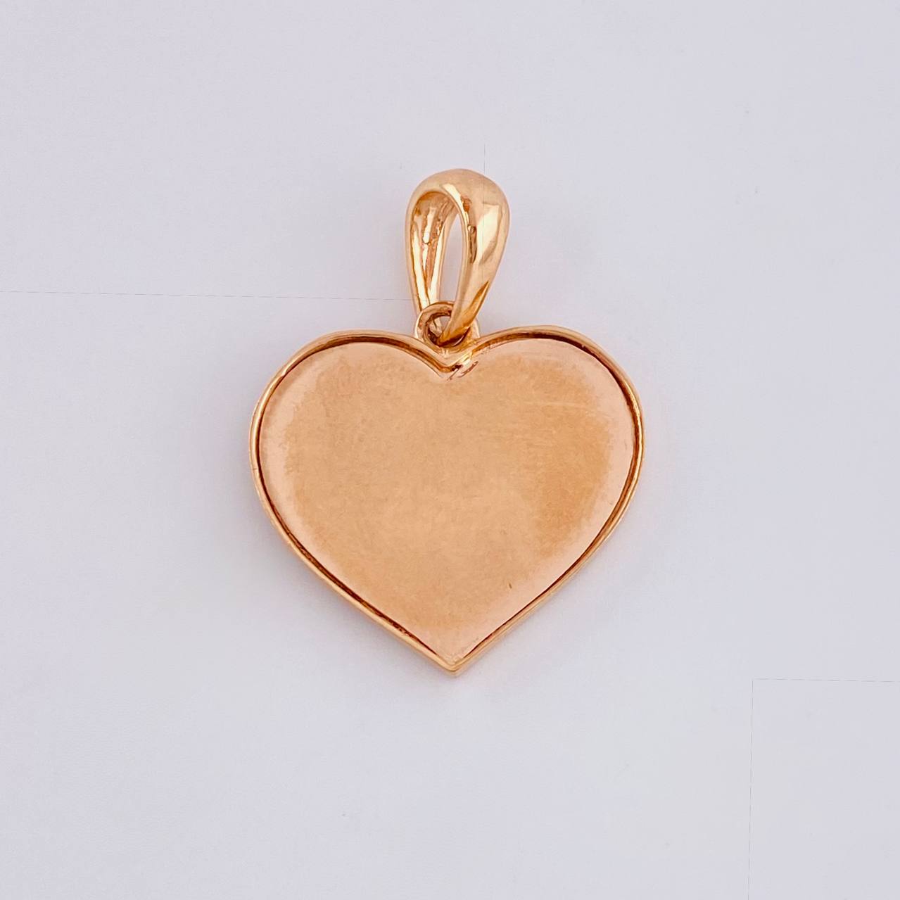 Dije Corazón Interior Diamantado 2.4 g / 2.5 cm Oro Rosa 18K