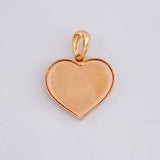 Dije Corazón Interior Diamantado 2.4 g / 2.5 cm Oro Rosa 18K