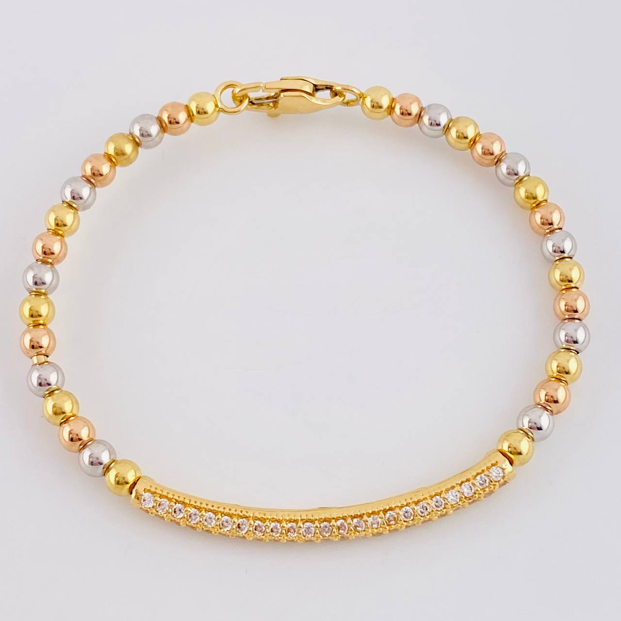 Pulso Aro Riel Tupido 10 g / 17.9 cm / 4 mm Tres Oros 18K