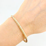 Pulso Aro Riel Tupido 10 g / 17.9 cm / 4 mm Tres Oros 18K