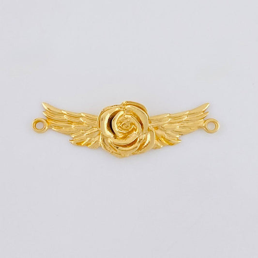 Herraje Rosa Angelical 1.5 g / 2.6 cm Oro Amarillo 18K