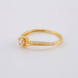 Anillo Ojo Curvilínea 1.75 g / T8 Oro Amarillo 18K