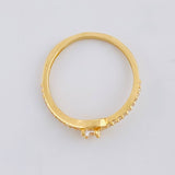 Anillo Ojo Curvilínea 1.75 g / T8 Oro Amarillo 18K