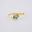 Anillo Trebol Linea Invertida 1.1 g / T6 Oro Amarillo 18K