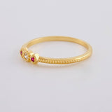 Anillo Liston Rombico 1.6 g / T7 Oro Amarillo 18K
