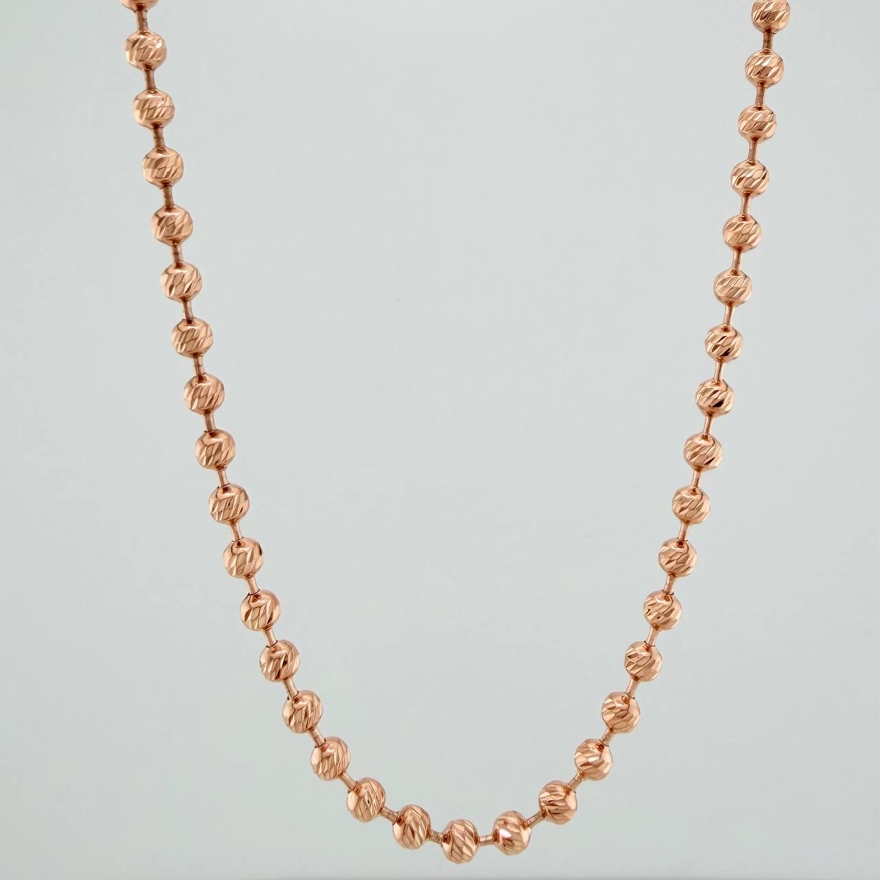 Cadena Militar 23gr / 69.6cm / 4mm Oro Rosa 18K $