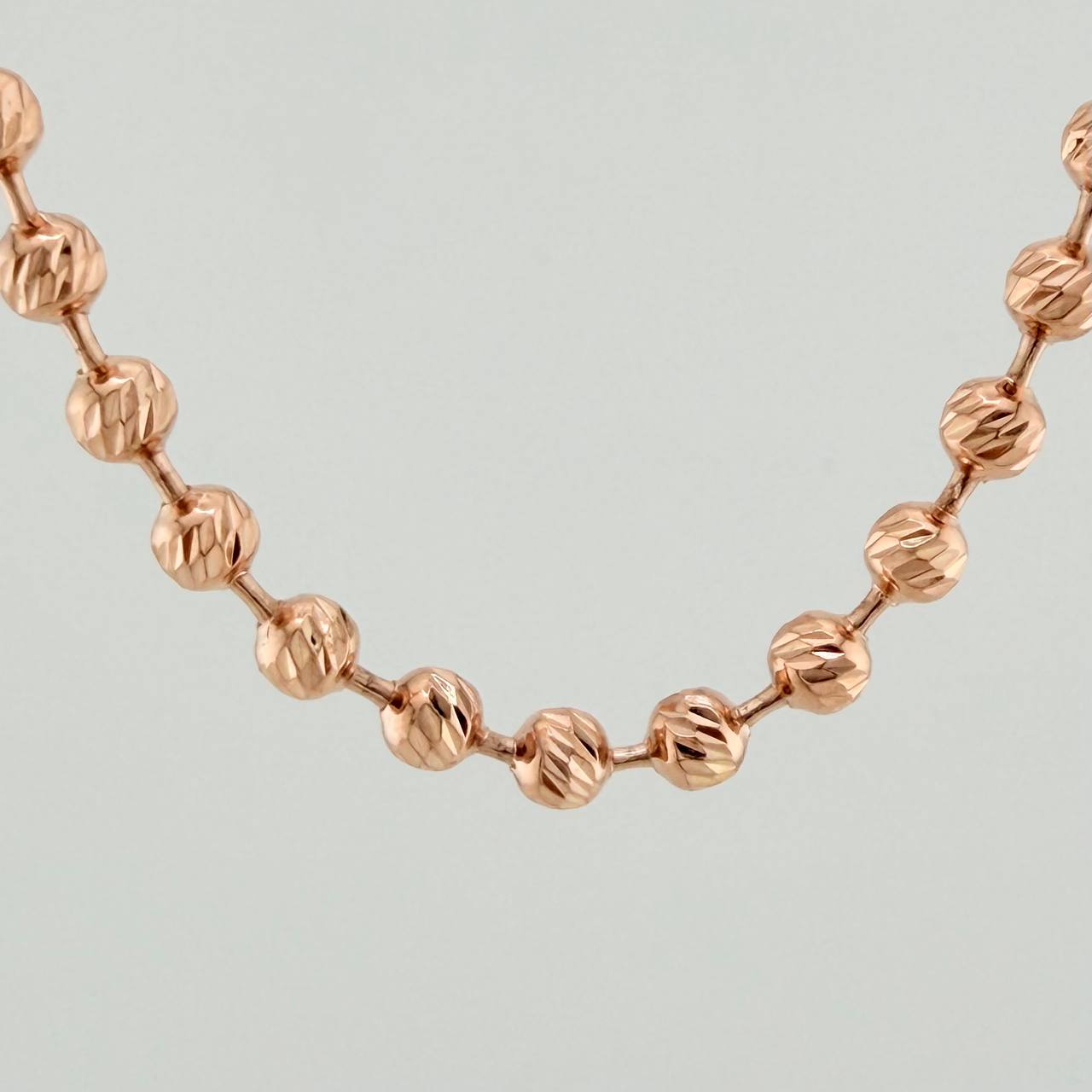 Cadena Militar 23gr / 69.6cm / 4mm Oro Rosa 18K $