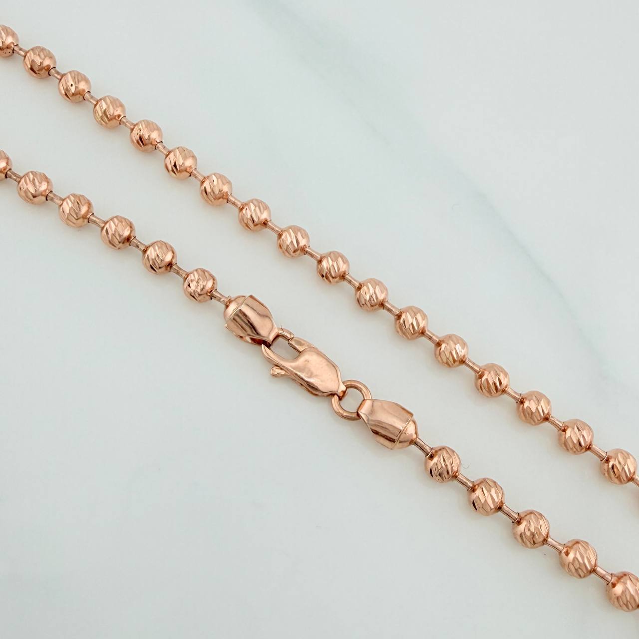 Cadena Militar 23gr / 69.6cm / 4mm Oro Rosa 18K $