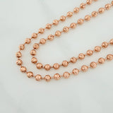 Cadena Militar 23gr / 69.6cm / 4mm Oro Rosa 18K $