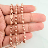 Cadena Militar 23gr / 69.6cm / 4mm Oro Rosa 18K $