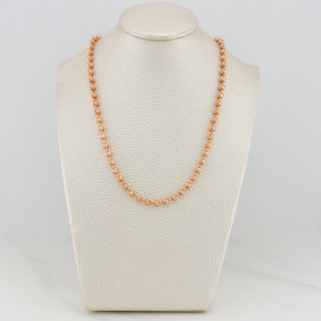 Cadena Militar 23gr / 69.6cm / 4mm Oro Rosa 18K $