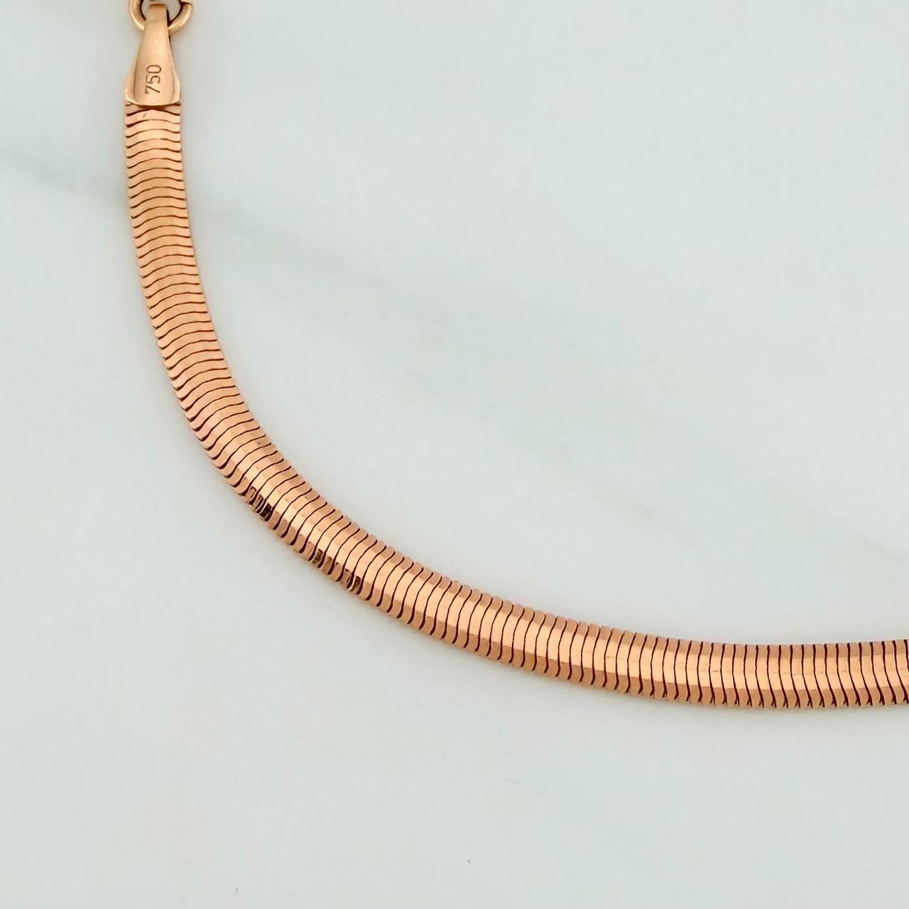 Pulso Serpiente 4.8gr / 18.2cm / 1.64mm Oro Rosa +3 18K $