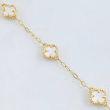 Pulso Aro Seguido Trebol 4.2gr / 17cm-19cm / Nac.Esp. Oro 18K ©