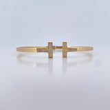Pulso Aro Doble T 5.65gr / 17.4cm / 3mm Oro Amarillo +4 18K &