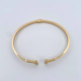 Pulso Aro Doble T 5.65gr / 17.4cm / 3mm Oro Amarillo +4 18K &