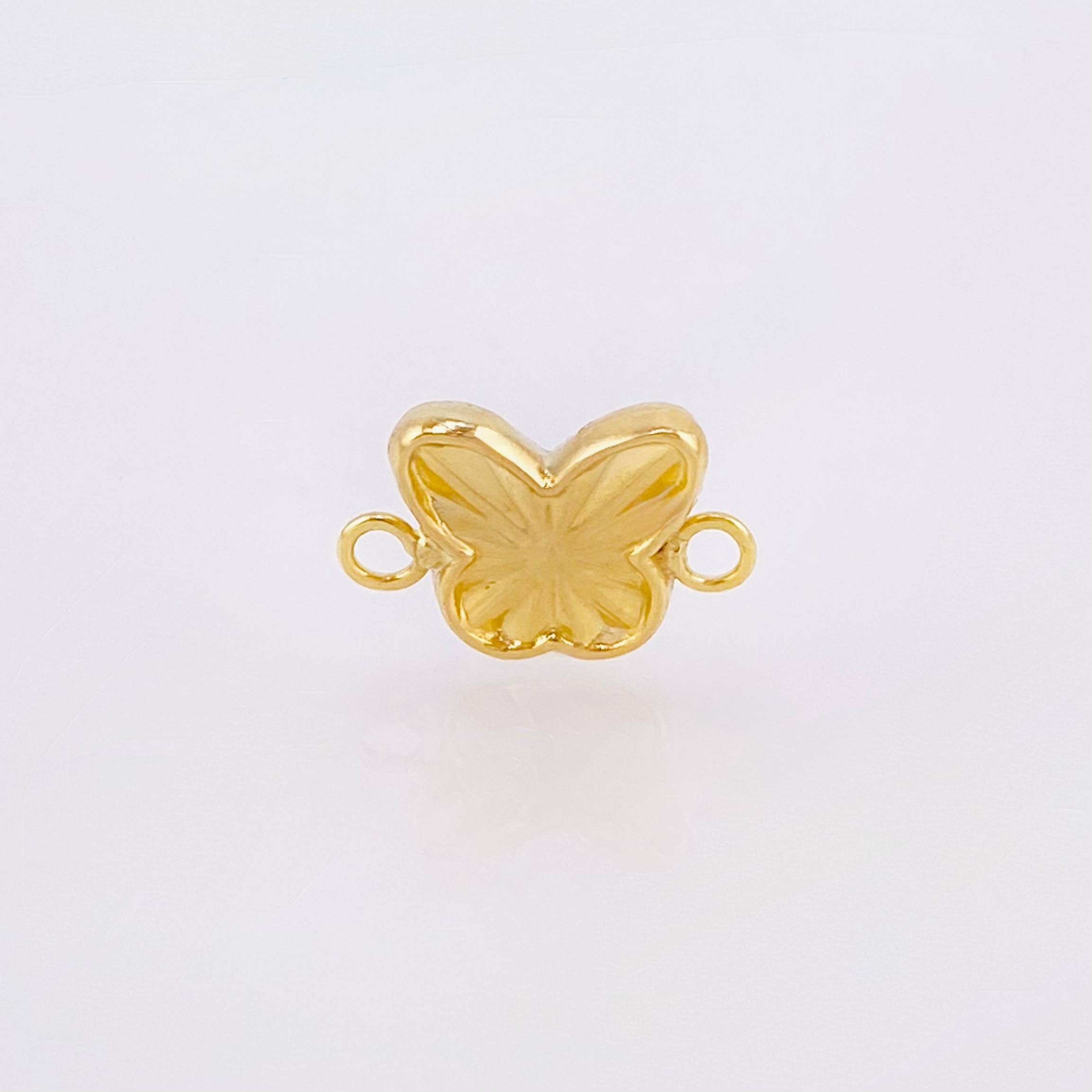 Herraje Mariposa Diamantada 0.65gr / 1.5cm / Oro Amarillo 18K