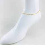 Tobillera GC 2.45gr / 25.5cm / 3.2mm Oro Amarillo 18K