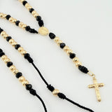 Rosario Virgen Milagrosa Cruz Cristo 8gr / 60cm / 6mm Oro Amarillo 18K ©