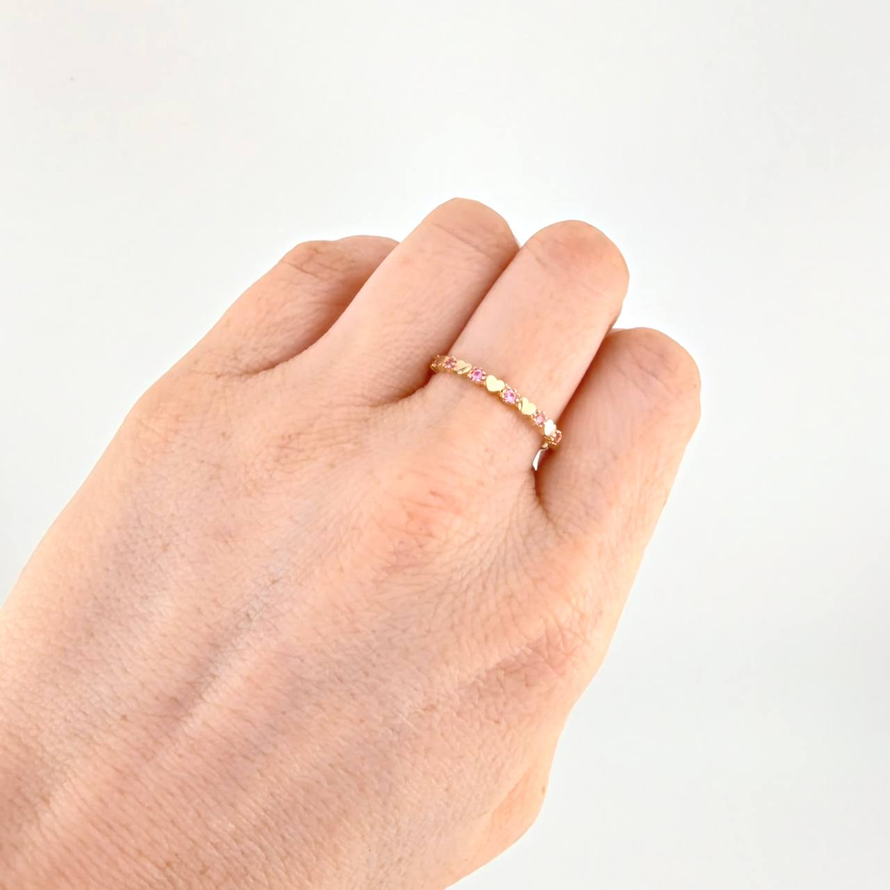 Anillo Corazón Destello 1.45g / T8 3/4 Oro Amarillo 18K