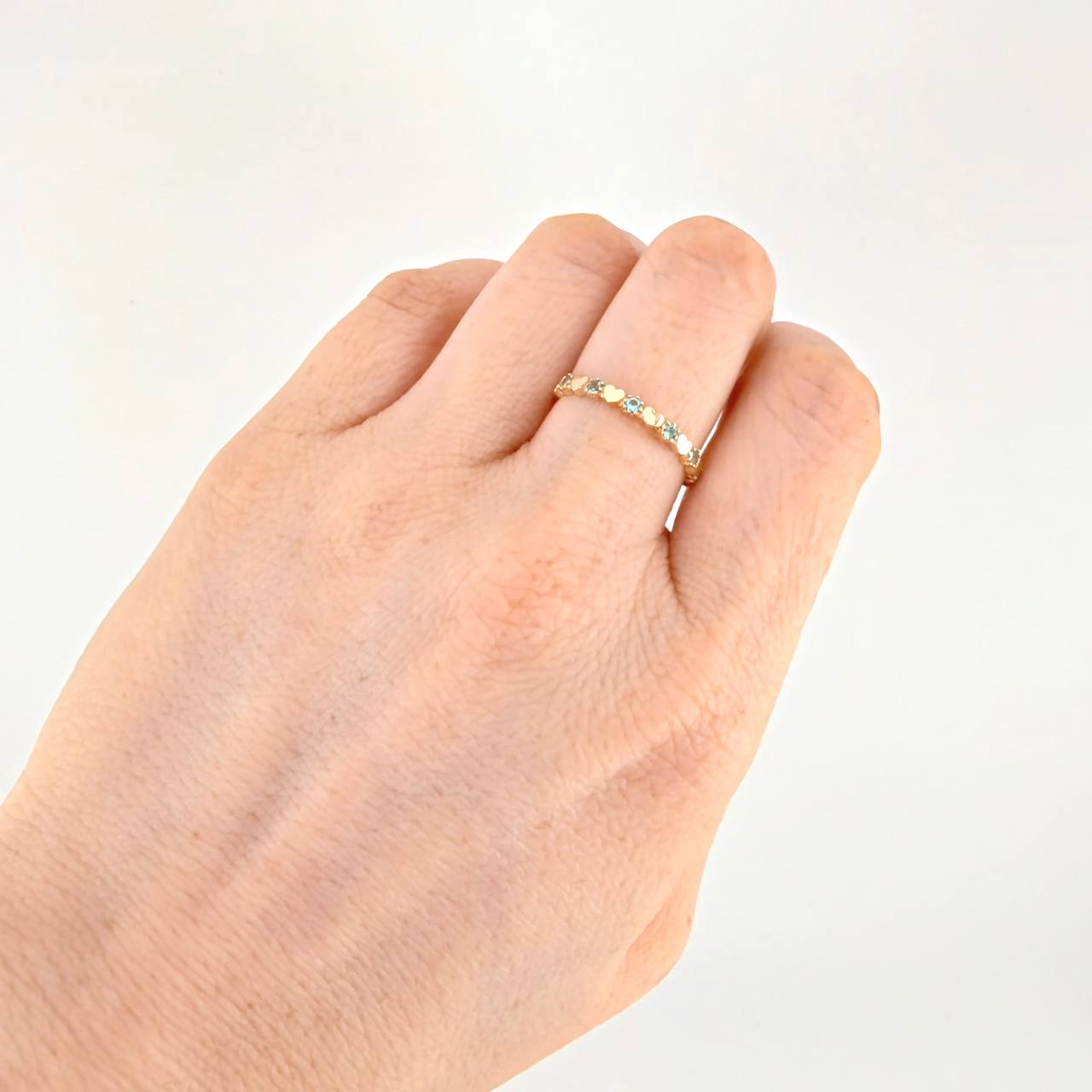 Anillo Corazón Destello 1.3g / T5 3/4 Oro Amarillo 18K