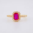 Anillo Halo Tupido 2.6g / T6 3/4 Oro Amarillo 18K