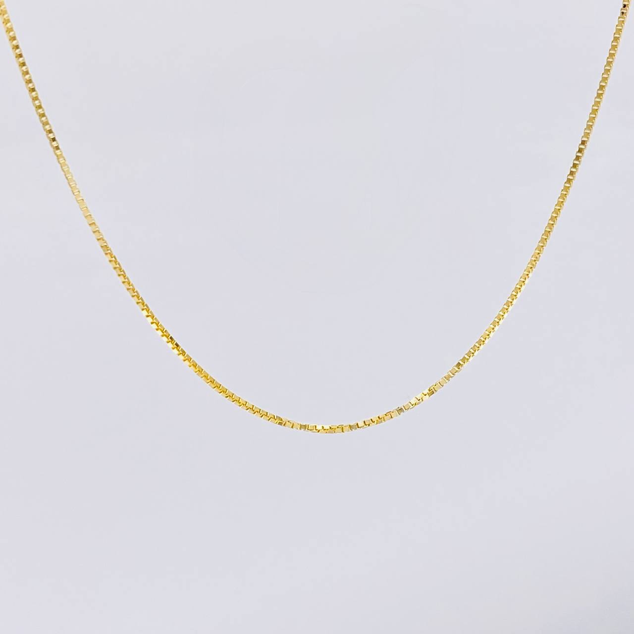 Cadena Veneciana 3g / 60cm / 0.8mm Oro Amarillo 18K