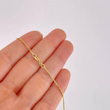 Cadena Veneciana 3g / 60cm / 0.8mm Oro Amarillo 18K