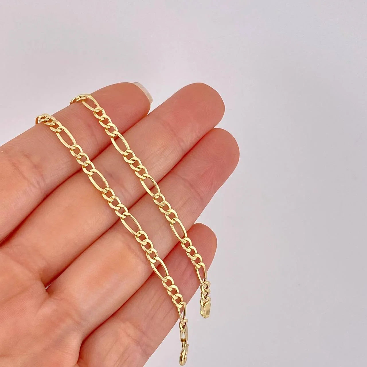 Cadena Figaro 5.6g / 50cm / 4.55mm Oro Amarillo 18K