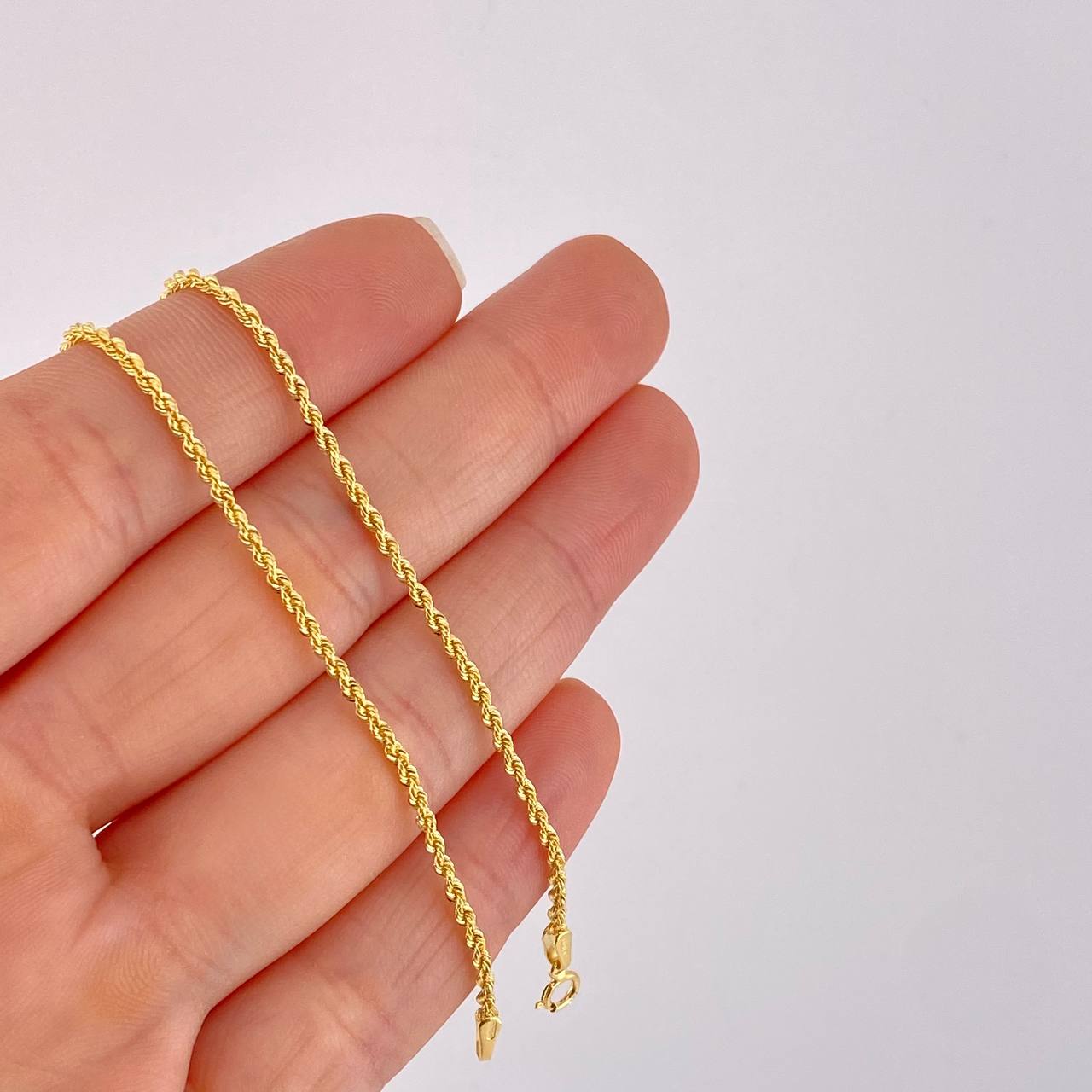 Cadena Lazo 2.15g / 60cm / 1.6mm Oro Amarillo 18K