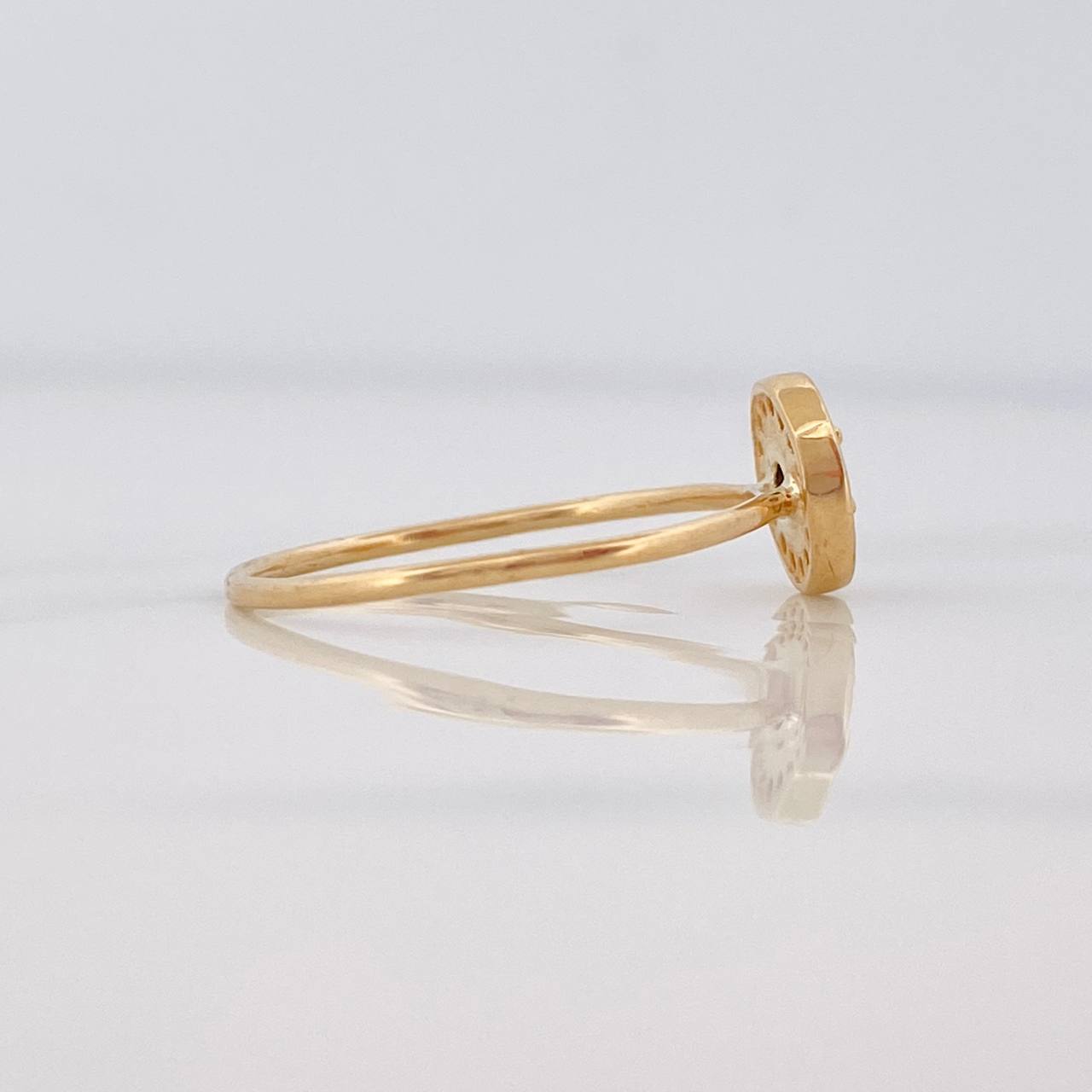 Anillo Circulo 1.6g / T7 1/4 Oro Amarillo 18K