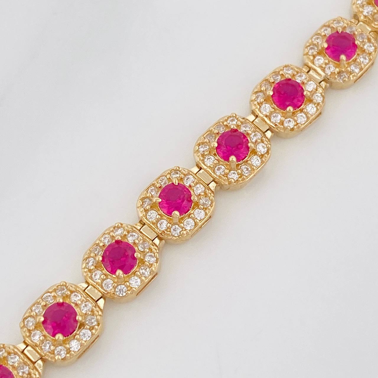 Pulso Tennis 13g / 19cm / 6.1mm Oro Amarillo 18K