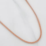 Cadena Franco 3.1g / 50cm / 1.4mm Dos Oros Blanco Rosa 18K
