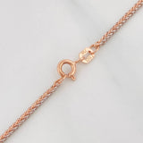 Cadena Franco 3.1g / 50cm / 1.4mm Dos Oros Blanco Rosa 18K