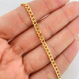 Pulso Cubano 2.5g / 20cm / 3.2mm Oro Amarillo 18K