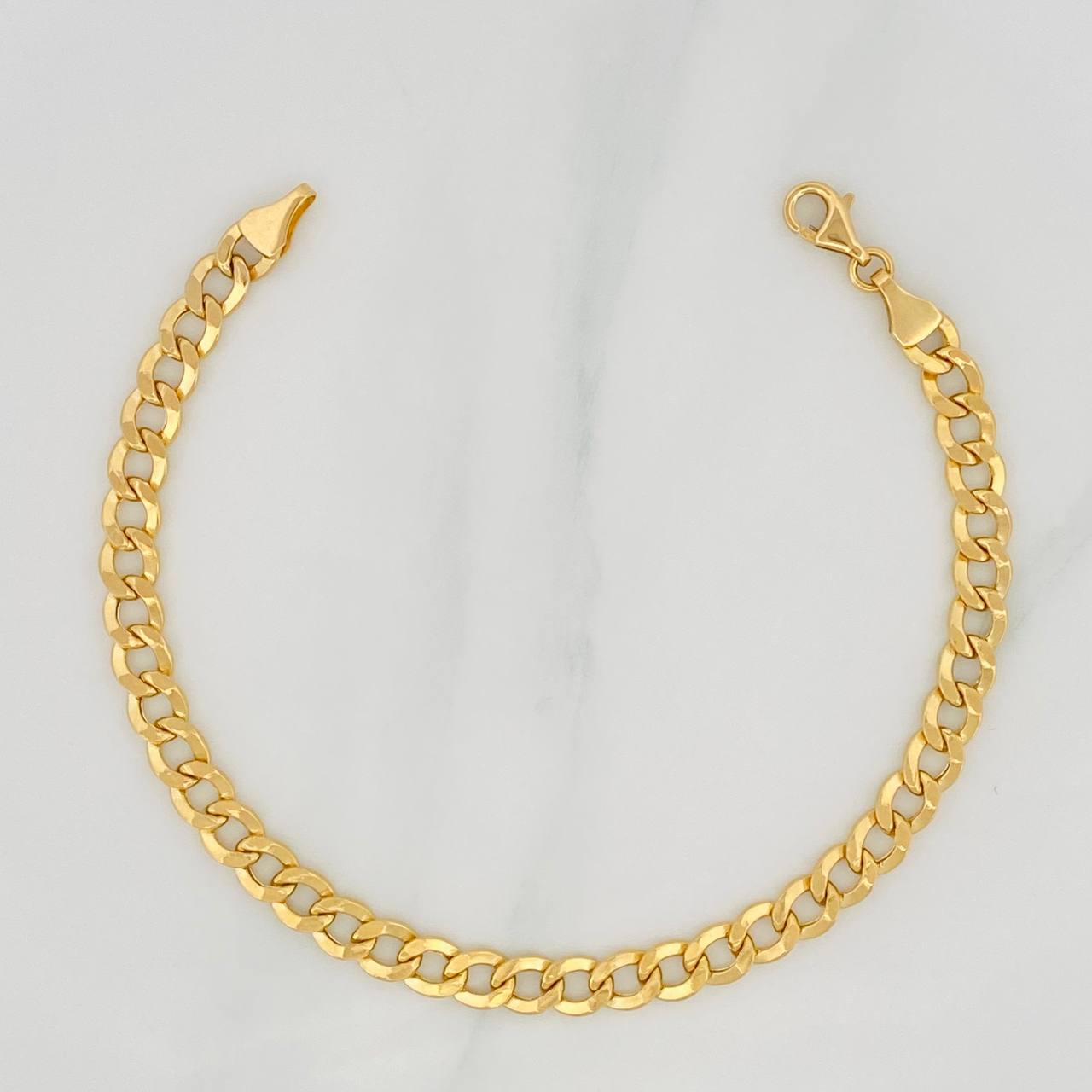 Pulso Cubano 5.25g / 19.5cm / 5.2mm Oro Amarillo 18K