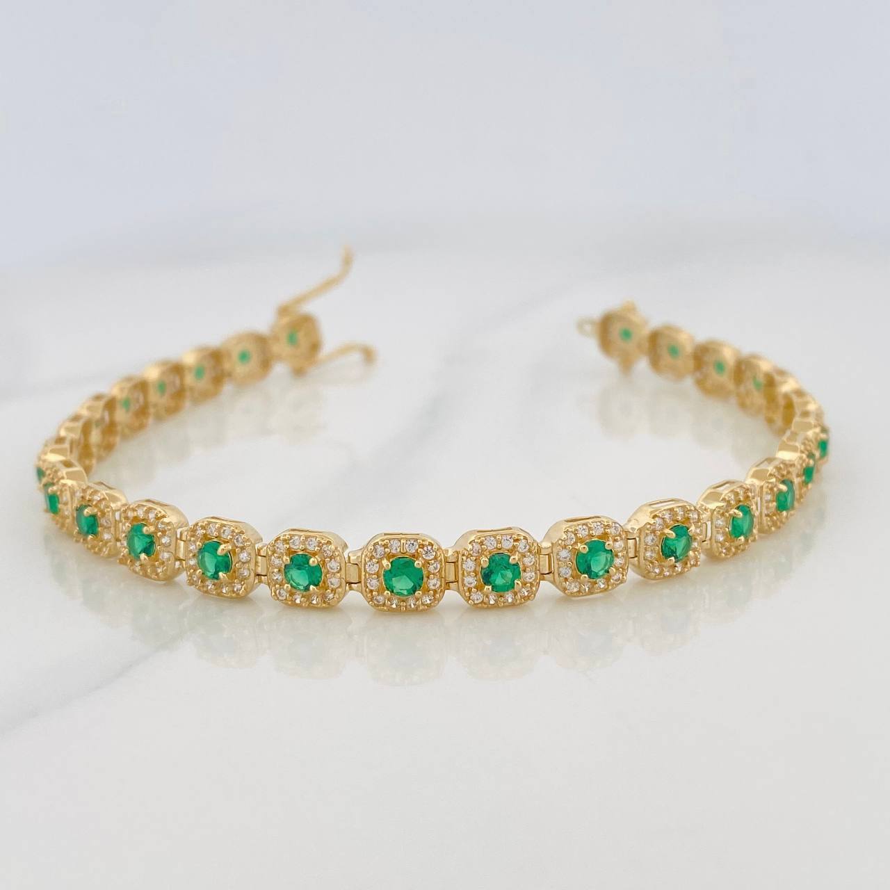 Pulso Tennis 13.55g / 19.5cm / 6.1mm Oro Amarillo 18K