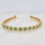Pulso Tennis 13.55g / 19.5cm / 6.1mm Oro Amarillo 18K