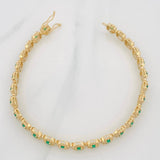 Pulso Tennis 13.55g / 19.5cm / 6.1mm Oro Amarillo 18K