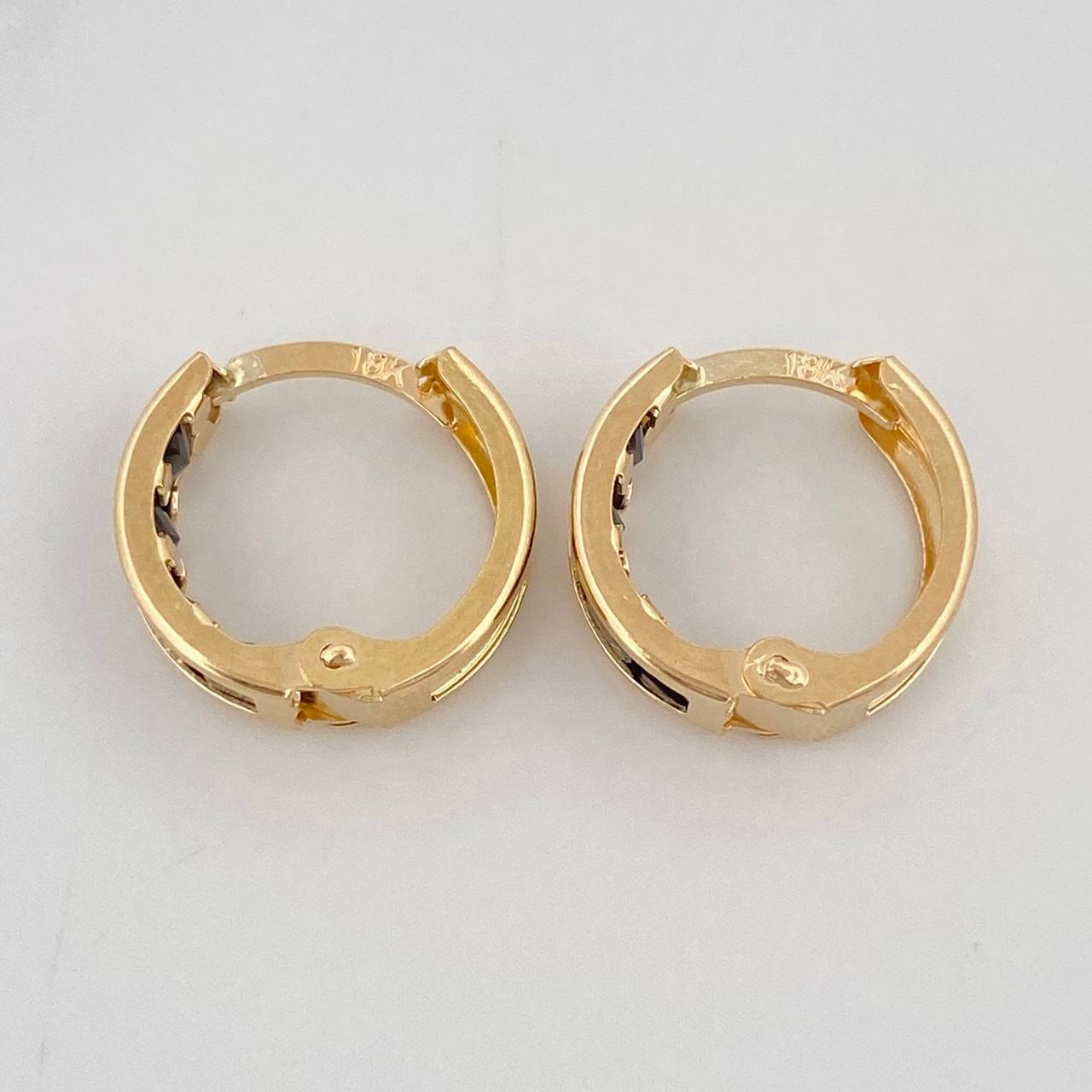 Candongas Carril 1.75g / 1.3cm Oro Amarillo 18K