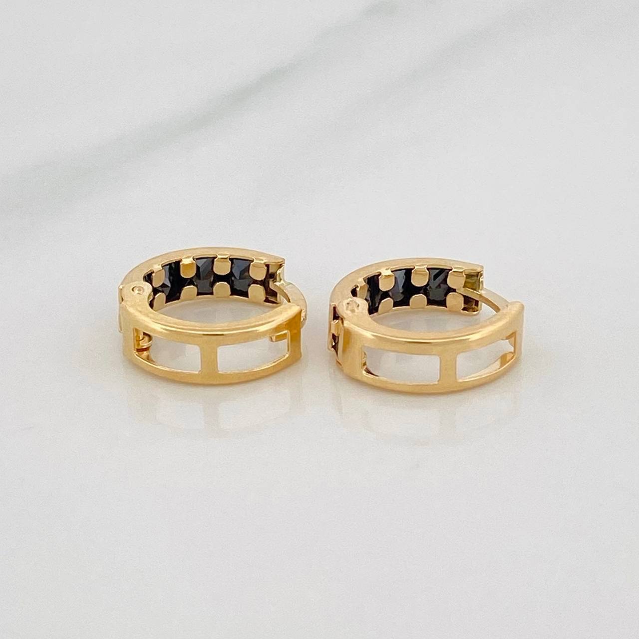 Candongas Carril 1.75g / 1.3cm Oro Amarillo 18K