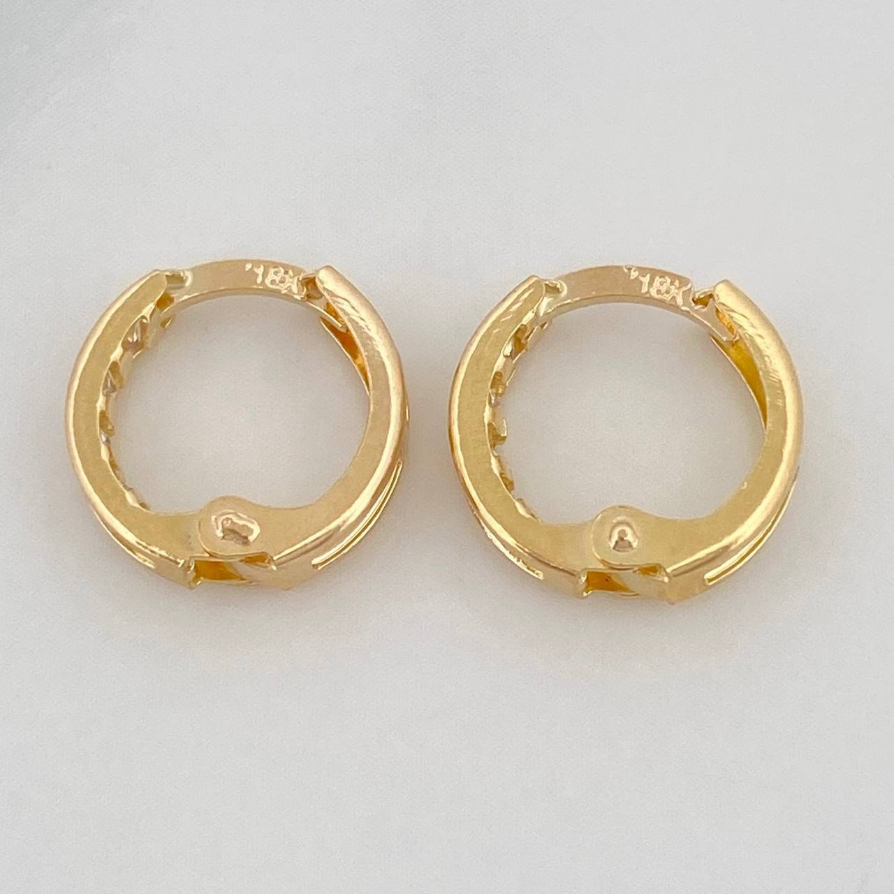 Candongas Carril 1.15g / 1cm Oro Amarillo 18K