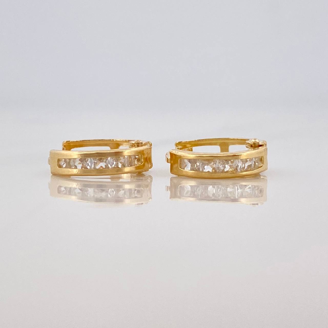 Candongas Carril 1.15g / 1cm Oro Amarillo 18K